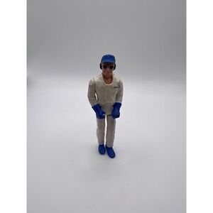 Vintage Tonka Play Toys Driver/Mechanic White Uniform Glasses Posable Figure '70